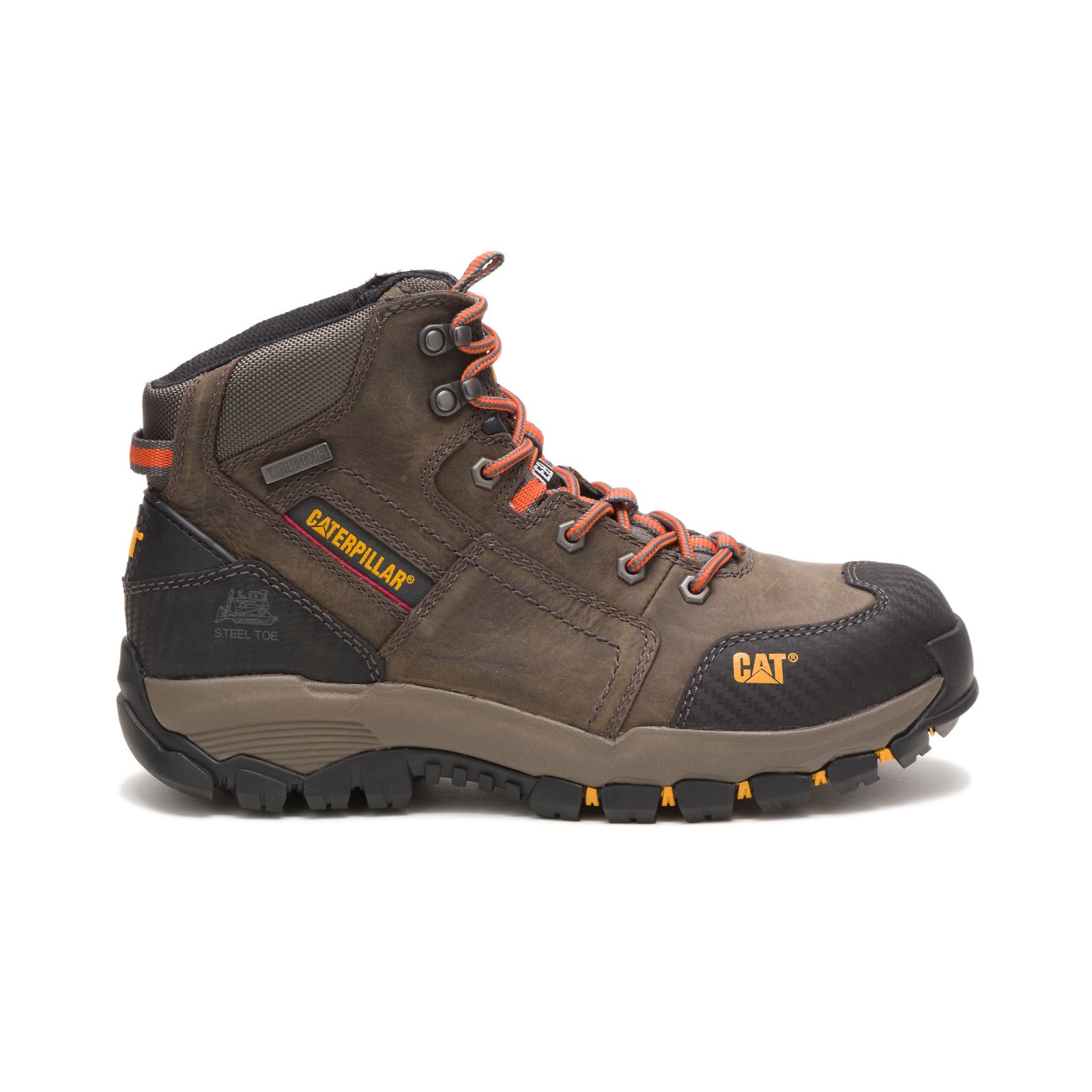 Caterpillar Navigator Mid Waterproof Steel Toe Philippines - Mens Steel Toe Boots - Dark Grey 91304ISTW